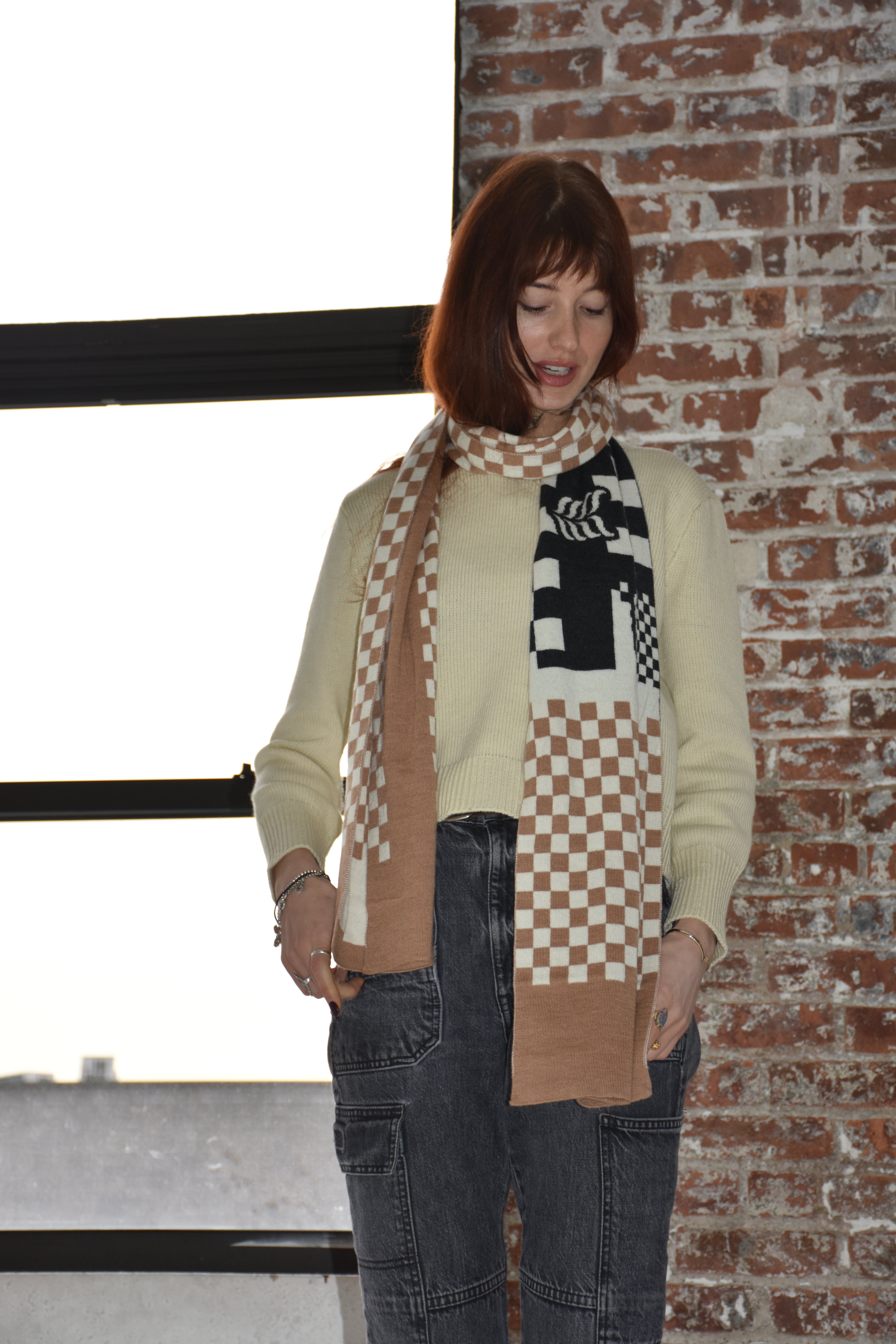 checkerboard scarf